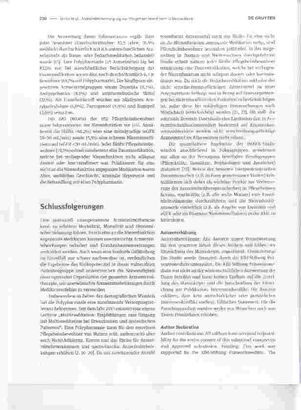 Vorschauseite 2: Arzneimittelversorgung von Pflegeheimbewohnern in Deutschland