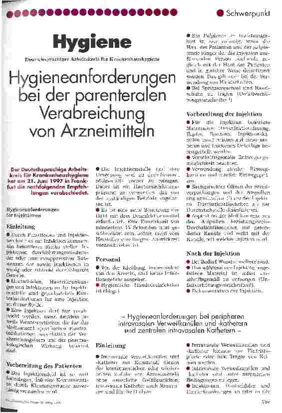 Vorschauseite 1: Hygiene