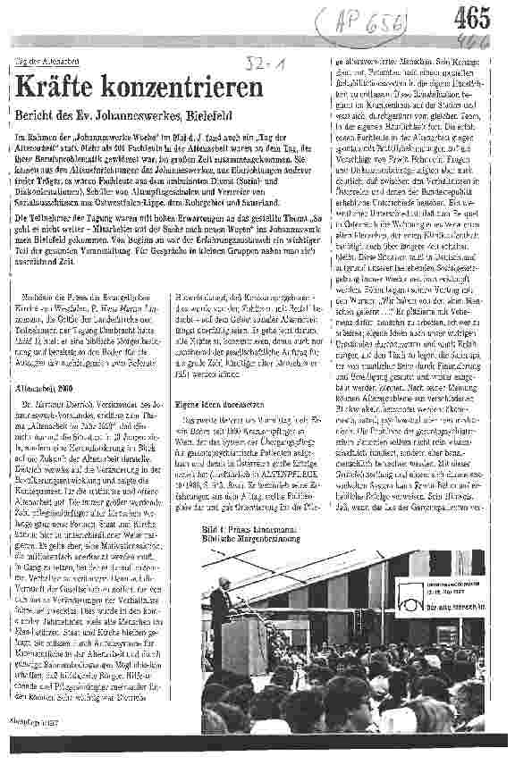 Vorschauseite 1: Kräfte konzentrieren / Bericht des Ev. Johanneswerkes, Bielefeld