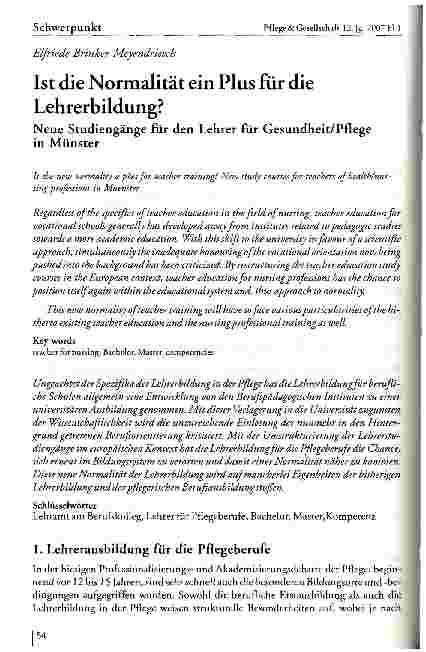 Vorschauseite 1: Ist die Normalität ein Plus für die Lehrerbildung?