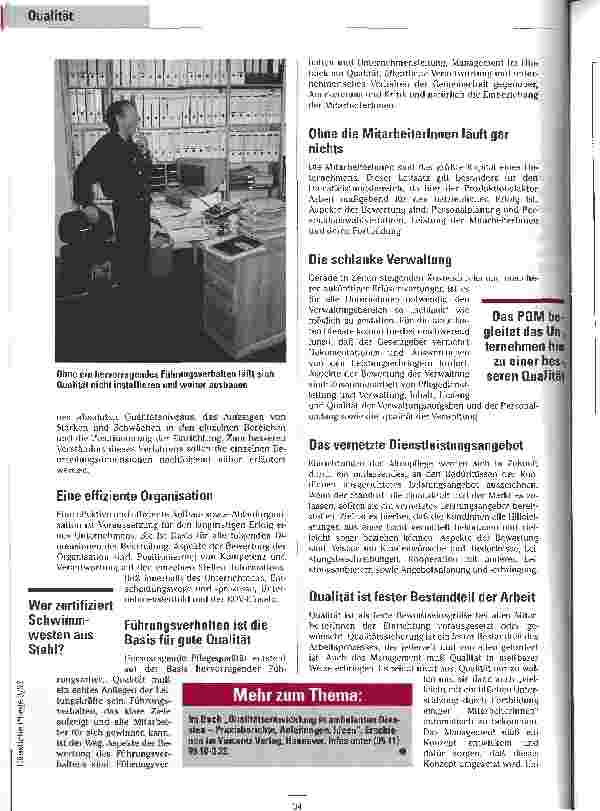 Vorschauseite 3: Stärken erkennen - Schwächen aufzeigen Das Pflege-Qualitäts-Management (PQM): Ein Analyseverfahren als Alternative zur DIN ISO 9000ff.