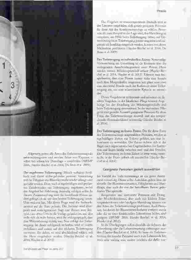 Vorschauseite 2: Geplante Zeiten für die Toilette