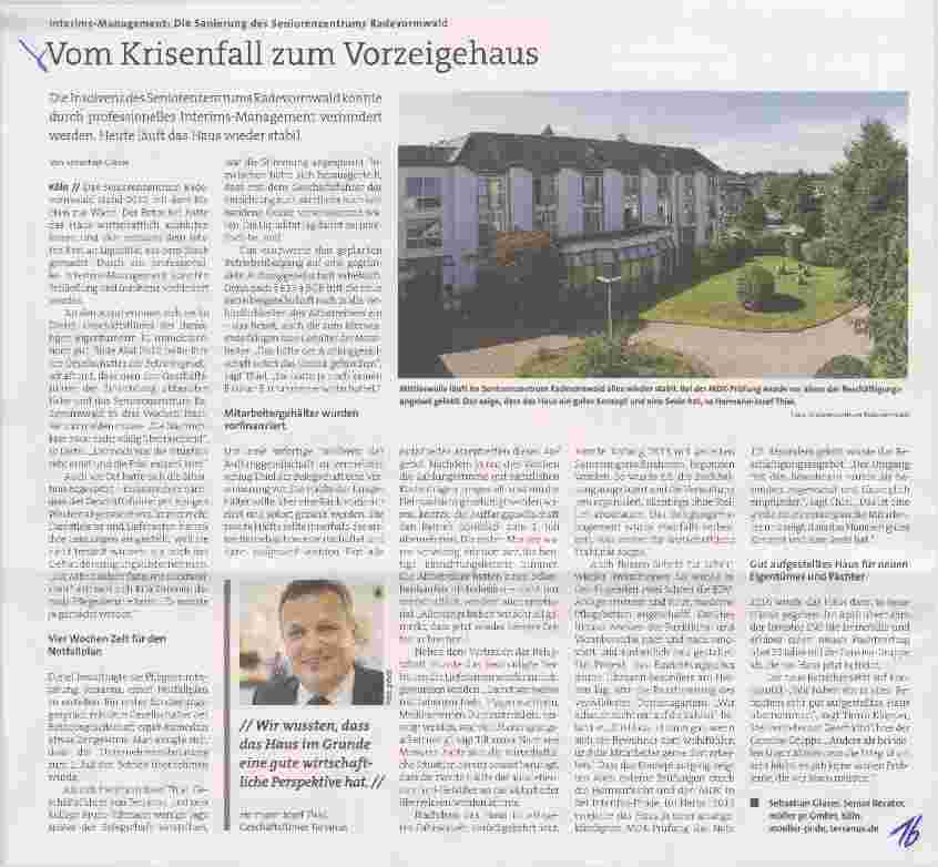 Vorschauseite 1: Vom Krisenfall zum Vorzeigehaus