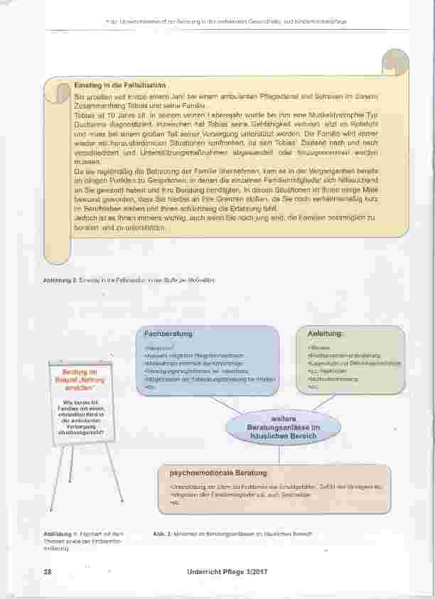 Vorschauseite 5: Unterrichtsentwurf zum Thema: Beratung in der ambulanten Gesundheitsund Kinderkrankenpflege am Beispiel „Nahrung anreichen“