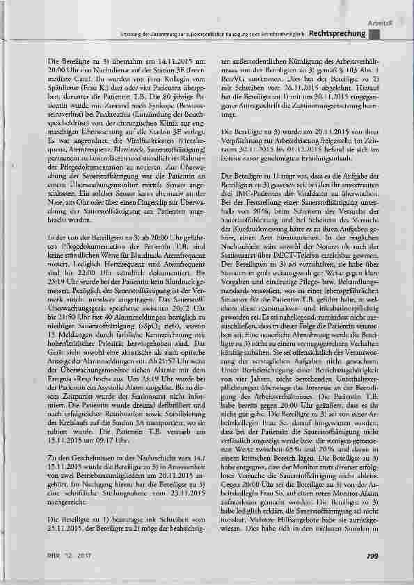 Vorschauseite 2: Ersetzung der Zustimmung zur außerordentlichen Kündigung eines Betriebsratsmitglieds