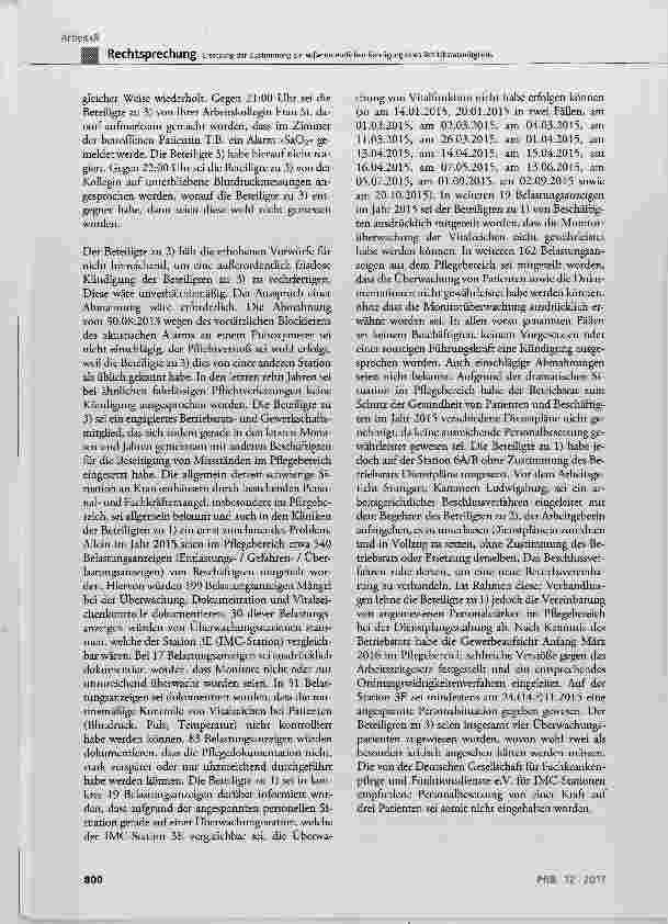 Vorschauseite 3: Ersetzung der Zustimmung zur außerordentlichen Kündigung eines Betriebsratsmitglieds