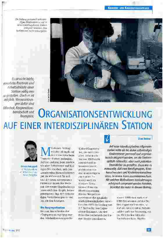 Vorschauseite 1: Organisationsentwicklung auf einer interdisziplinären Station