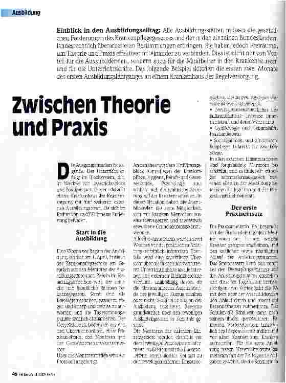 Vorschauseite 1: Zwischen Theorie und Praxis