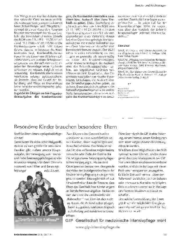 Vorschauseite 4: Patienten haben Anspruch auf eine ordnungsgemäße Krankendokumentation