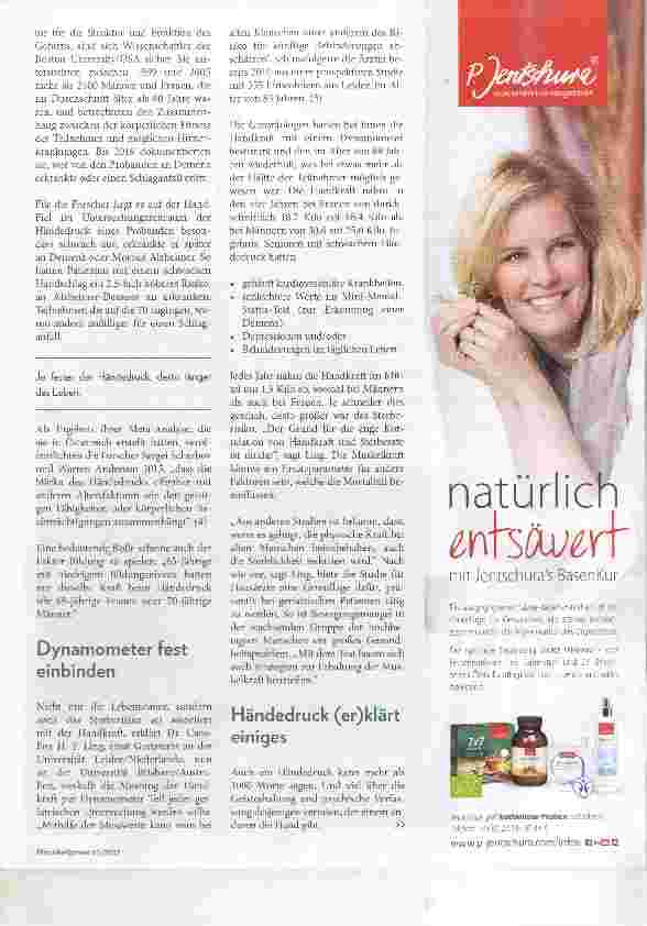 Vorschauseite 3: Der Händedruck verrät viel über die Gesundheit