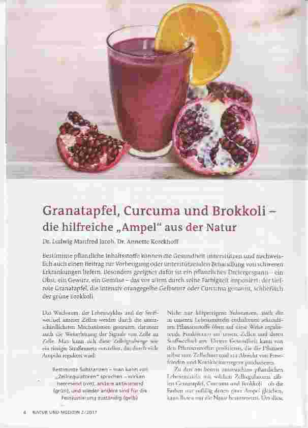 Vorschauseite 1: Granatapfel, Curcuma und Brokkoli die hilfreiche „Ampel“ aus der Natur