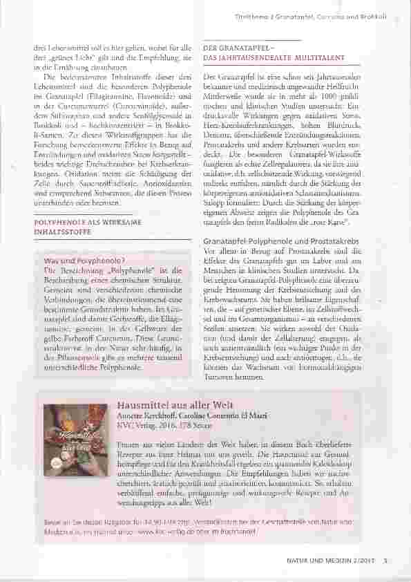 Vorschauseite 2: Granatapfel, Curcuma und Brokkoli die hilfreiche „Ampel“ aus der Natur