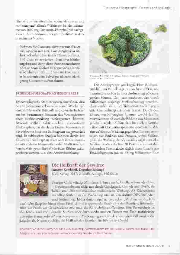 Vorschauseite 4: Granatapfel, Curcuma und Brokkoli die hilfreiche „Ampel“ aus der Natur