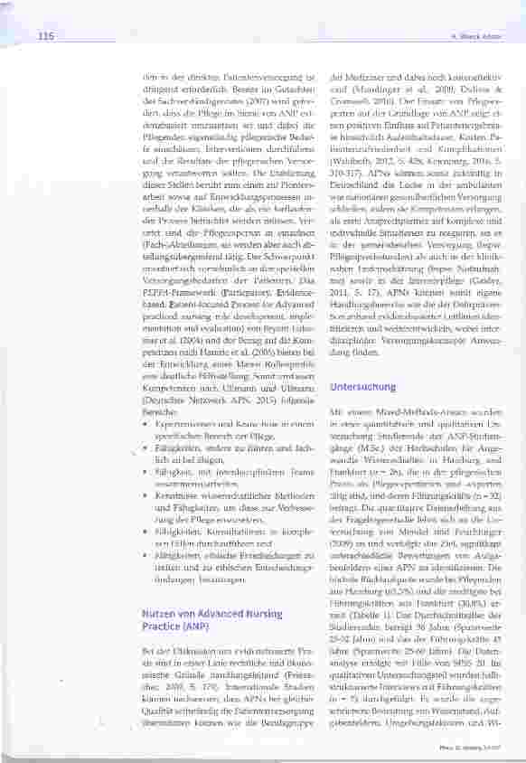 Vorschauseite 2: Advanced Nursing Practice; Experten für den Wandel