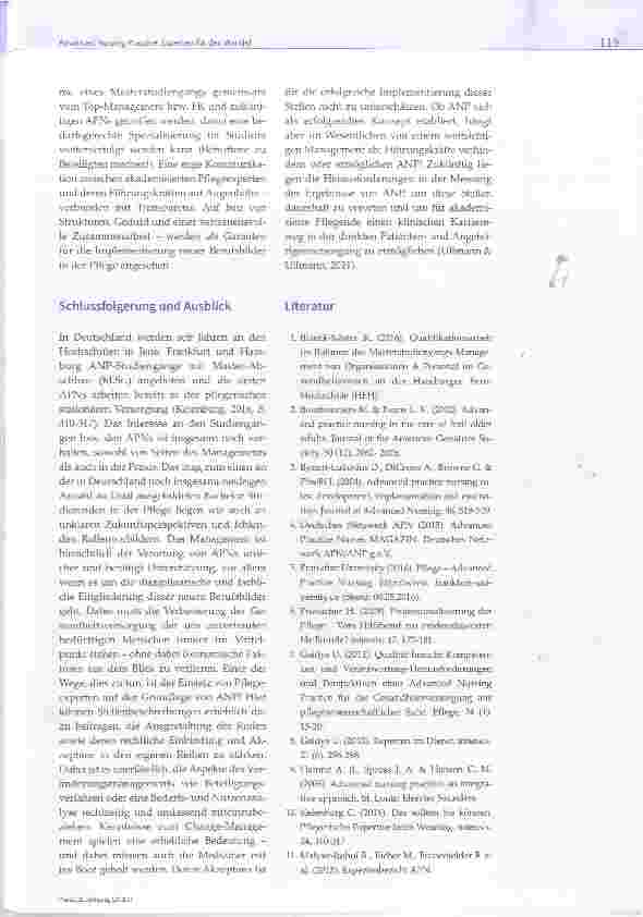 Vorschauseite 5: Advanced Nursing Practice; Experten für den Wandel