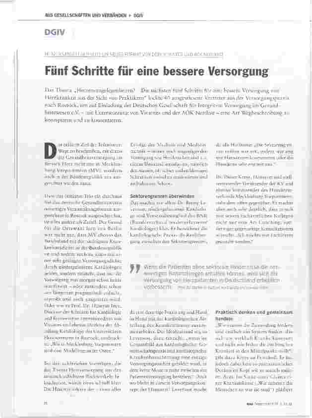 Vorschauseite 1: Fünf Schritte für eine bessere Versorgung