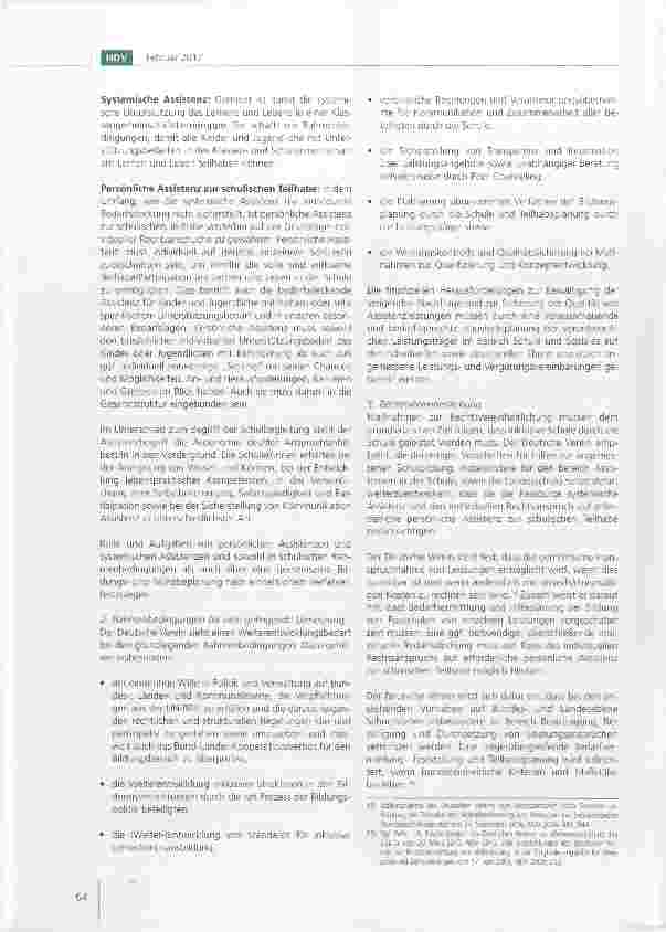 Vorschauseite 6: Empfehlungen des Deutschen Vereins: Von der Schulbegleitung zur Schulassistenz in einem inklusiven Schulsystem