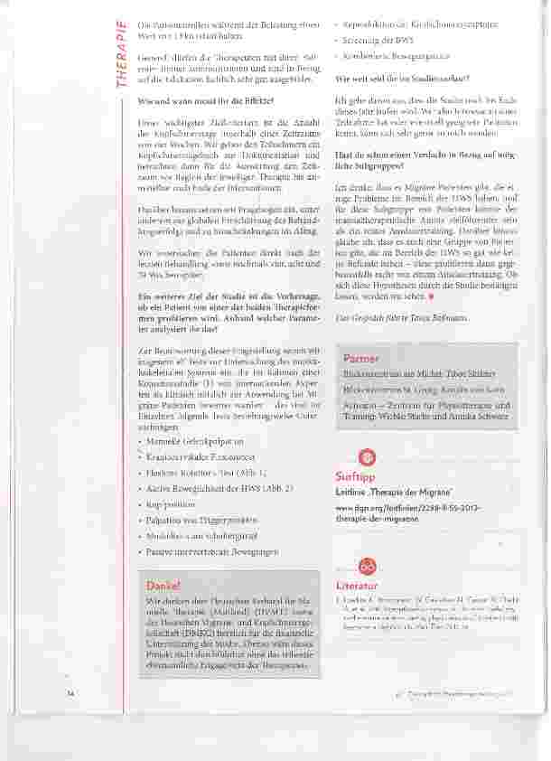 Vorschauseite 3: Migräne: Physiotherapie versus Ausdauertraining