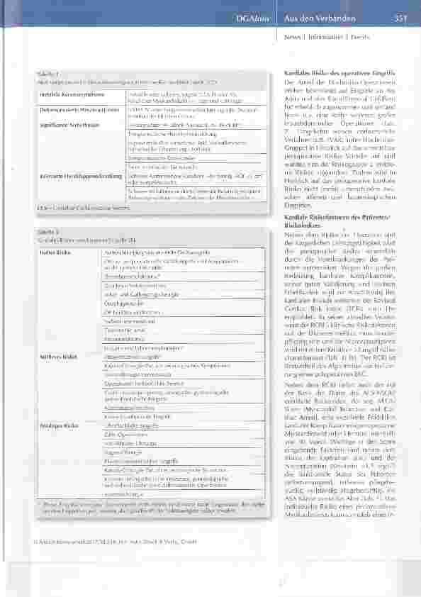 Vorschauseite 3: Präoperative Evaluation erwachsener Patienten vor elektiven, nicht herz-thoraxchirurgischen Eingriffen