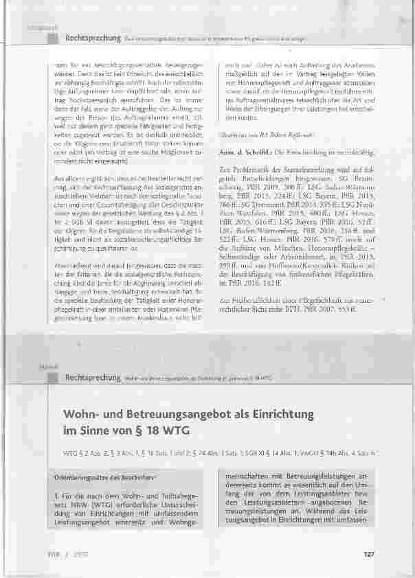 Vorschauseite 1: Wohnund Betreuungsangebot als Einrichtung im Sinne von § 18 WTG