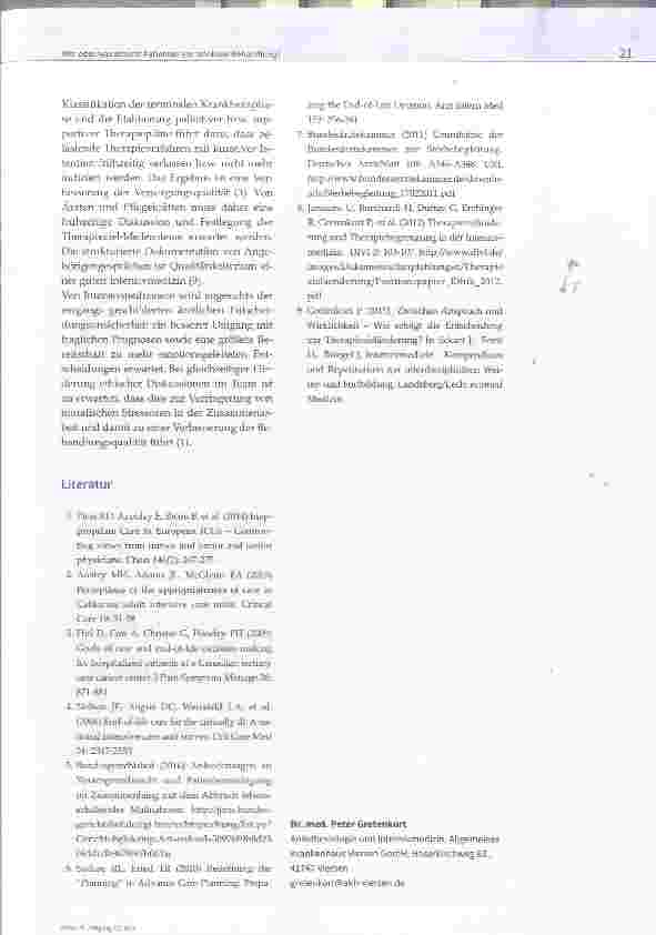 Vorschauseite 3: Wer oder was schützt Patienten vor sinnloser Behandlung?