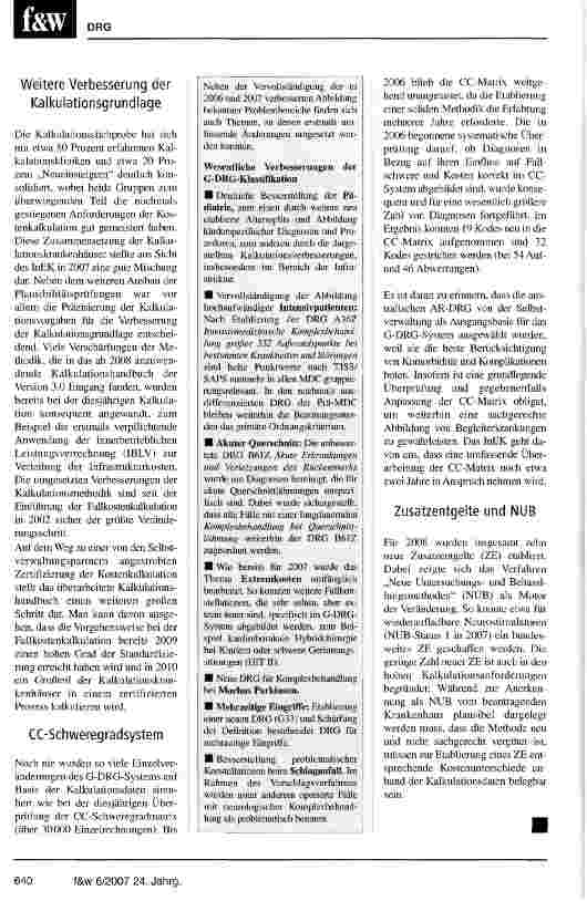 Vorschauseite 3: Das G-DRG-System 2008 leistungsgerechter, nachvollziehbarer und transparenter