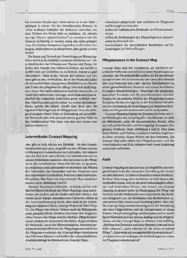 Vorschauseite 2: Viele Worte ein Bild Concept mapping in der Pflege