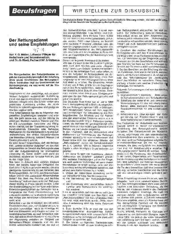 Vorschauseite 1: Der Rettungsdienst und seine Empfehlungen