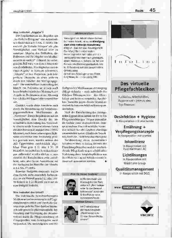 Vorschauseite 2: Vorsicht bei Vorräten