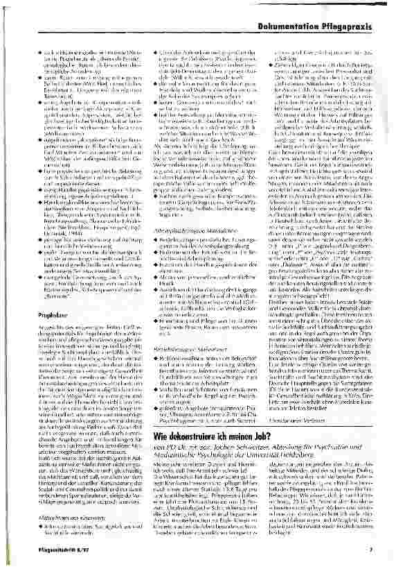 Vorschauseite 1: I. Belastungen der Krebskranken und der Pflegenden Wie dekonstruiere ich meinen Job