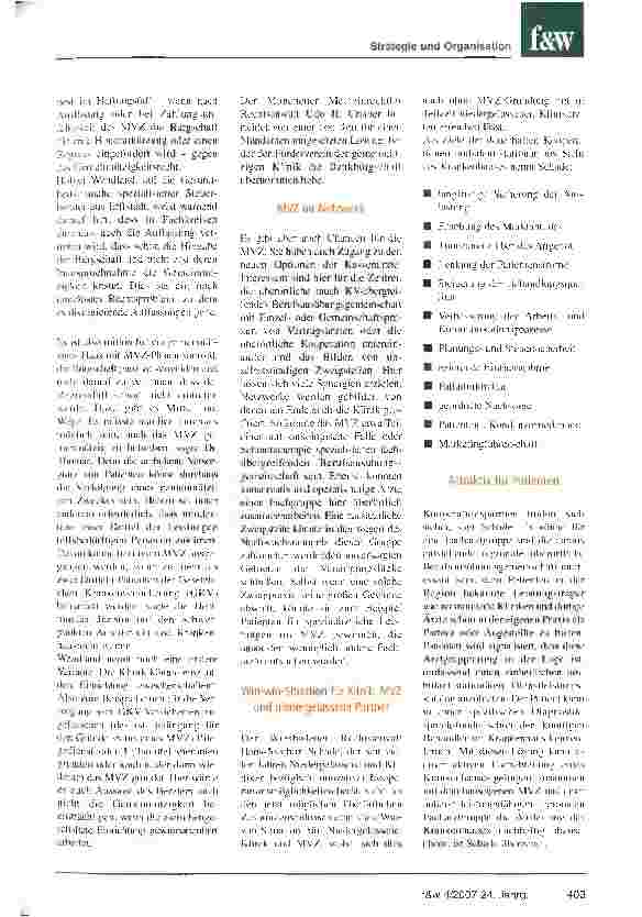 Vorschauseite 2: Kassenärzte im Krankenhaus