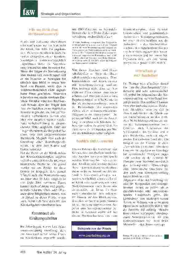 Vorschauseite 5: Kassenärzte im Krankenhaus