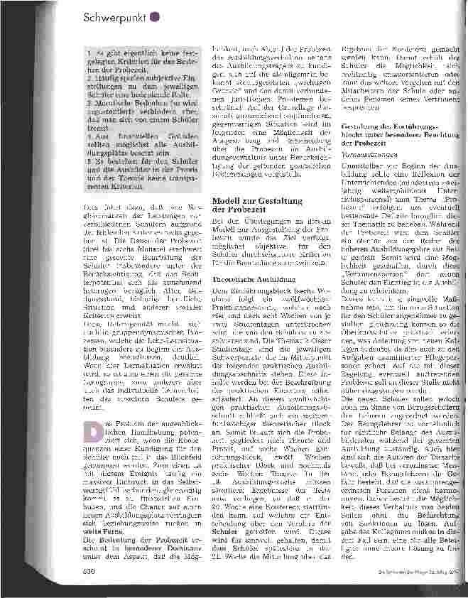 Vorschauseite 3: Aspekte der Aus-, Fortund Weiterbildung in der Pflege Probezeit in der Pflegeausbildung