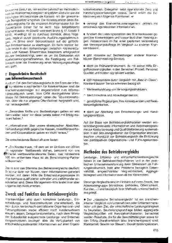 Vorschauseite 3: Krankenhausbetriebsvergleich: Controllinginstrument zur Planung und Steuerung von Leistungsprozessen