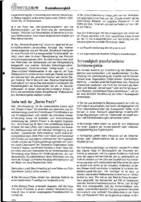 Vorschauseite 4: Krankenhausbetriebsvergleich: Controllinginstrument zur Planung und Steuerung von Leistungsprozessen