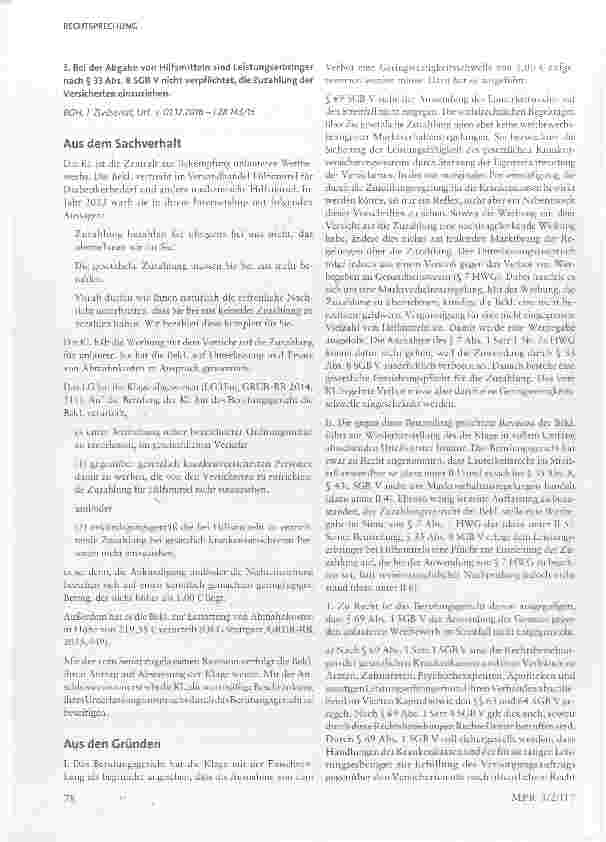 Vorschauseite 2: Zuzahlungsverzicht bei Hilfsmitteln