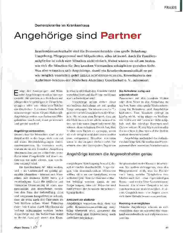 Vorschauseite 1: Angehörige sind Partner
