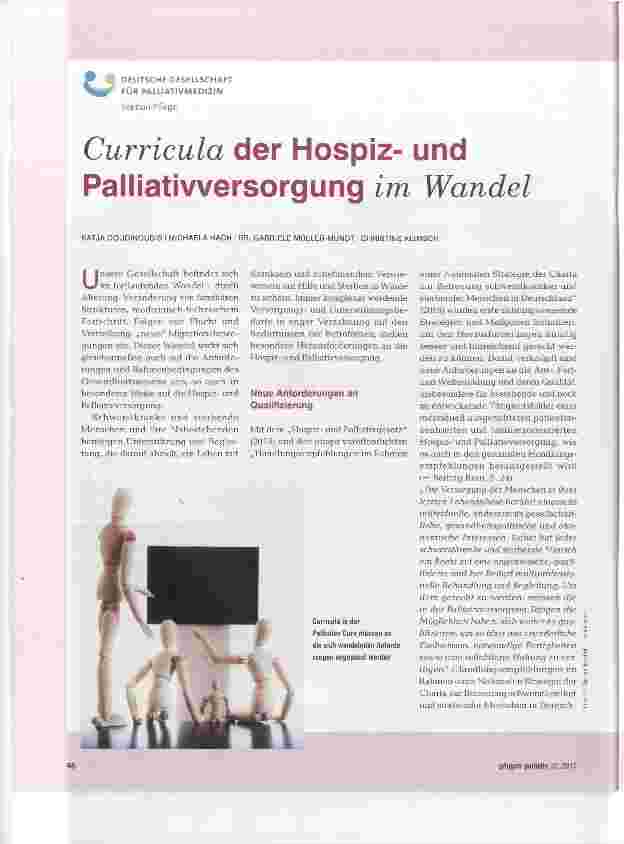 Vorschauseite 1: Curricula der Hospizund Palliatiwersorgung im Wandel