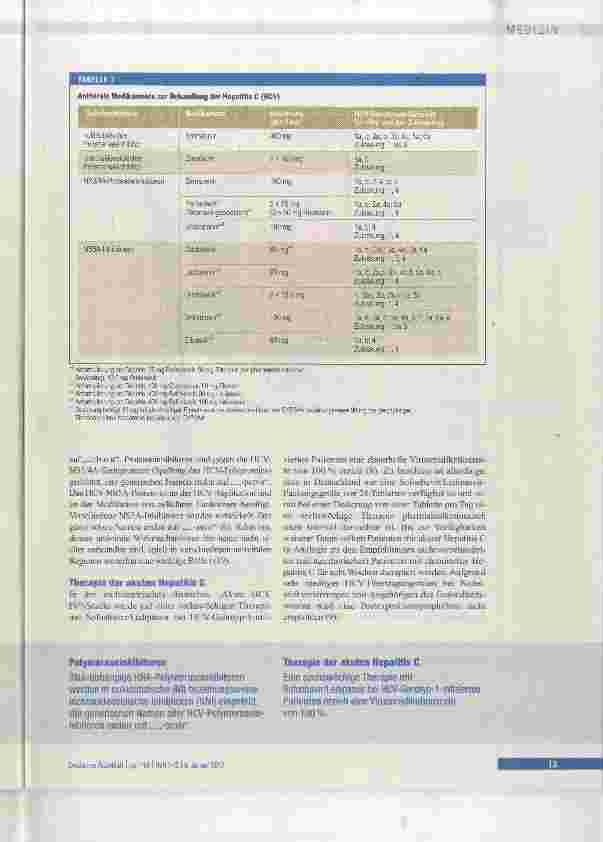 Vorschauseite 3: Therapieoptionen bei Hepatitis C