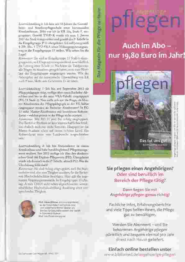 Vorschauseite 4: Fragen und Antworten zu neuer Entgeltordnung