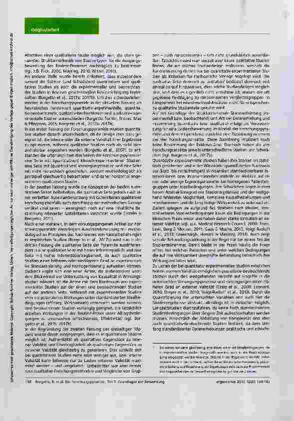 Vorschauseite 3: Die Forschungspyramide Teil 3: Grundlagen der Anwendung für die kritische Evidenzbewertung