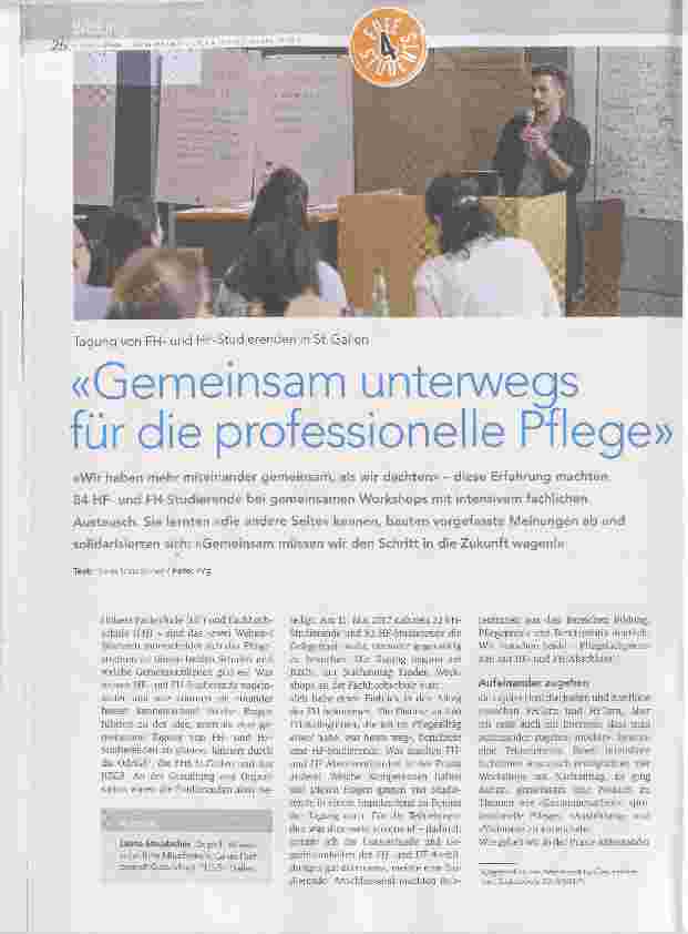 Vorschauseite 1: Gemeinsam unterwegs für die professionelle Pflege