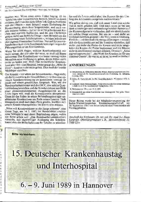 Vorschauseite 5: Das Krankenhausheute und vor 40 Jahren