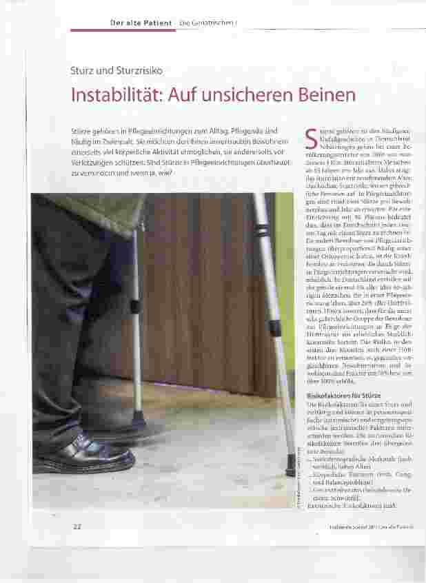 Vorschauseite 1: Instabilität: Auf unsicheren Beinen