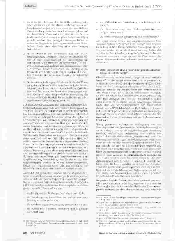 Vorschauseite 6: Leistungsbewertung 4.0 oder zurück in die Zukunft des §18 TVöD
