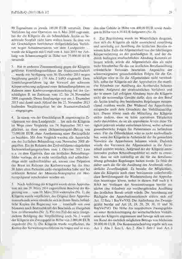 Vorschauseite 2: Widerruf der ärztlichen Approbation