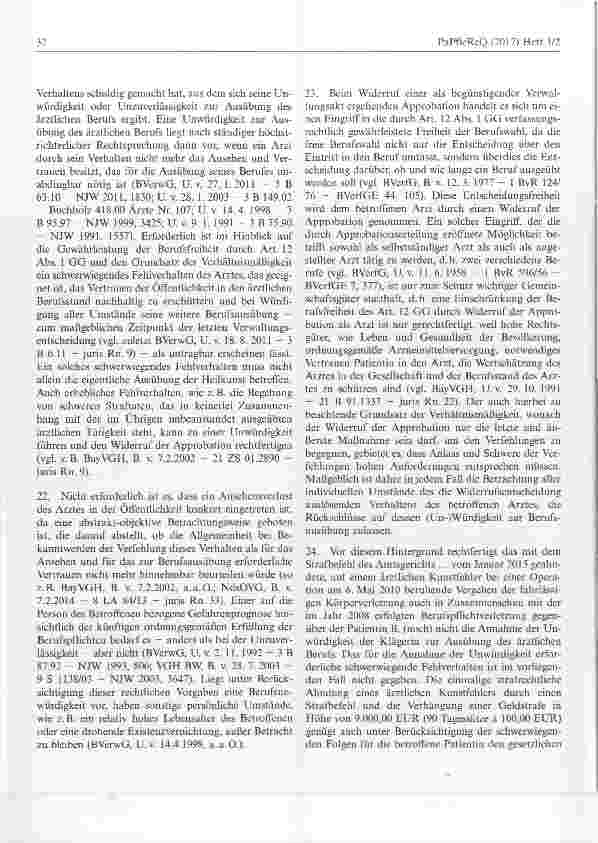 Vorschauseite 5: Widerruf der ärztlichen Approbation