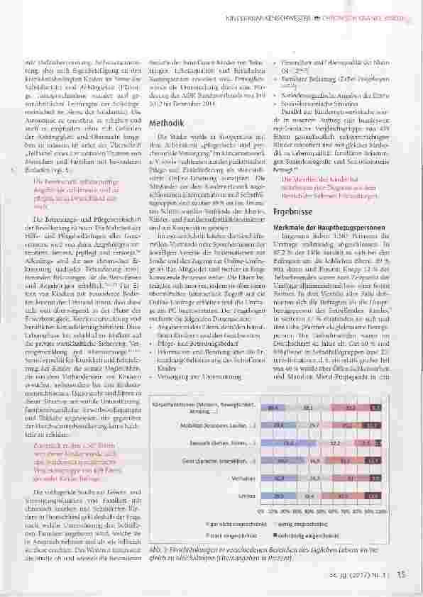 Vorschauseite 2: Gesundheitliche Versorgung und sozioökonomische Situation von Familien mit chronisch erkrankten und behinderten Kindern