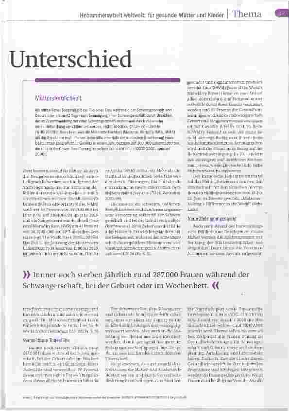 Vorschauseite 2: Hebammen machen den Unterschied