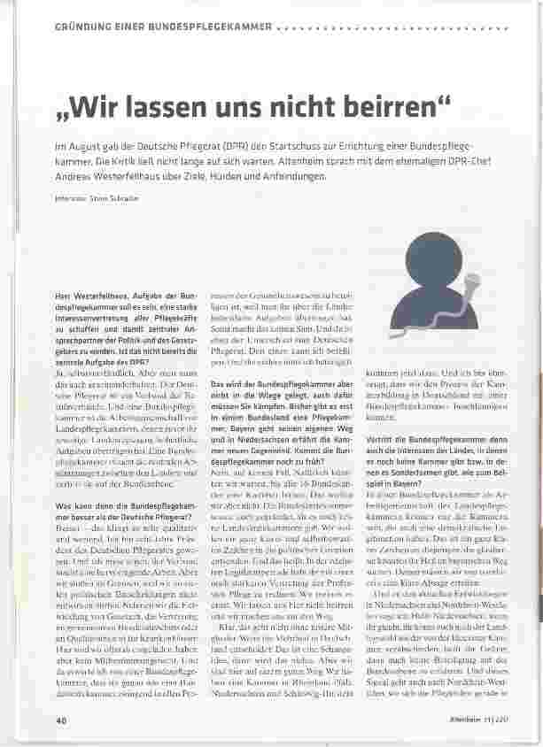Vorschauseite 1: Wir lassen uns nicht beirren